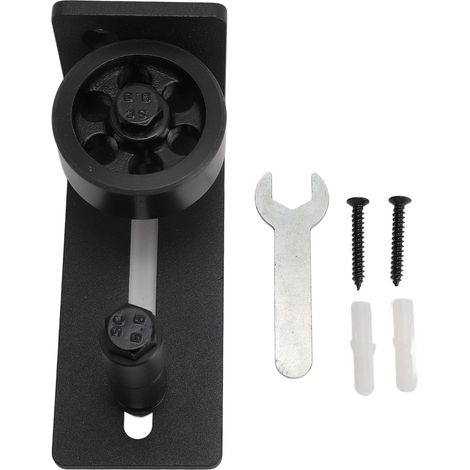 Guide inférieur coulissant pour porte de grange, rouleau réglable (1/5)