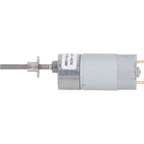 Gleichstrom-Getriebemotor, Mikro-Hochdrehmoment-Turbine mit selbsthemmendem, reversiblem Schneckengetriebe, 24 V, M6x50 mm mit Flansch, 107 U/min (1/5)
