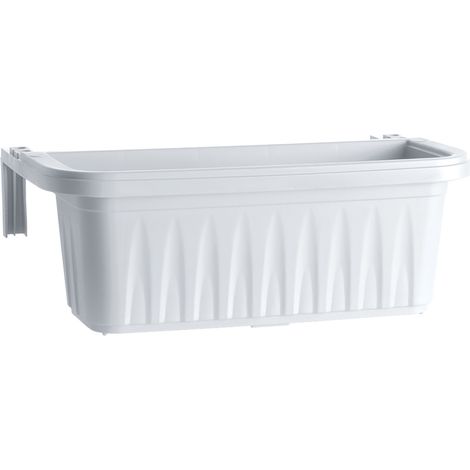 BALCONETTA RETTANGOLARE 'RONDINE' cm 50x20xh.18,5 - lt.11 bianco - BAMA