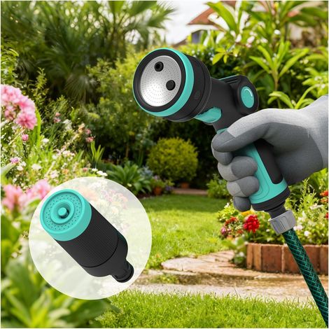 Garden Sprinkler Set - Mandatory Lawn with 3 Interchangeable Spray Modes for Irrigation for Lawn, Plants, Cars and Pets Pistolet d'arrosage haute pression à 3 modes avec contrôle au pouce. robuste et (1/5)