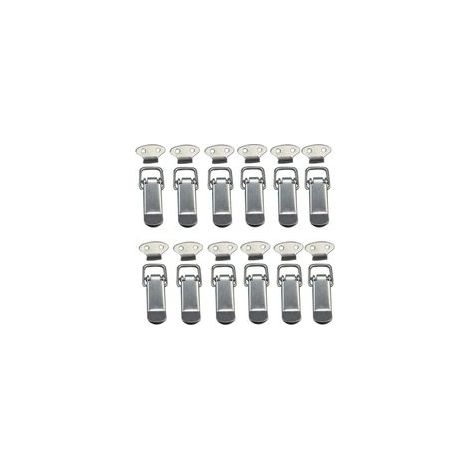 Loquet à bascule en acier inoxydable – Lot de 12 pièces – Fermeture rapide pour tiroirs et placards – Résistant à la corrosion