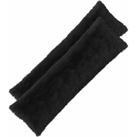 Kissenbezug 2 stk. HEERLEN Schwarz 40 x 145 cm PV Fleece vidaXL