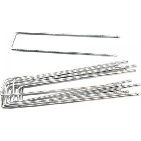 10pcs 10cm U-shaped Drip Irrigation Pipe Mulch Holder, Made of Grass Resistant Fabric (1/4)