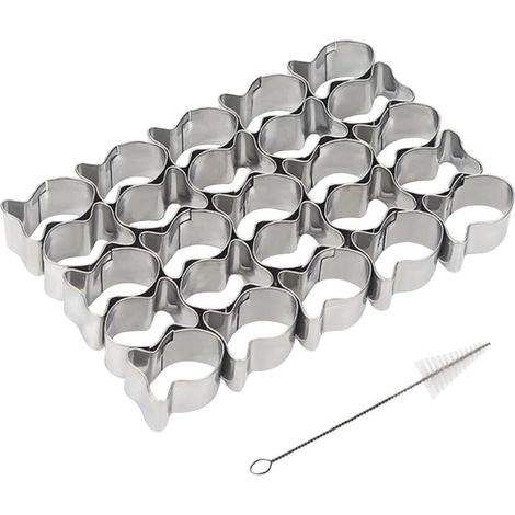 Gold Fish Shaped Cookie Cutter, Stainless Steel Mini Cookie Cutter with 25 Cavities for Baking Biscuits and Small Treats (1/5)