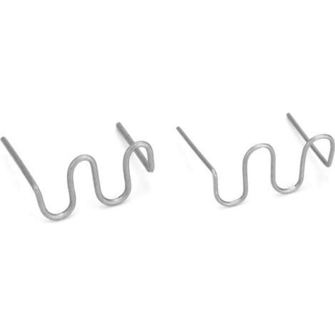 200 Agrafes chauffantes, Acier inoxydable, 0.6mm et 0.8mm, Soudage plastique, Réparation pare-chocs (1/5)