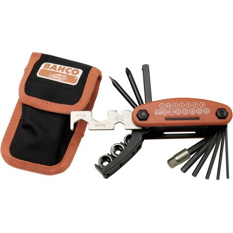 Bahco BKE850901 17 Piece Bicycle Tool Bike Multi Tool Socket Set with Pouch