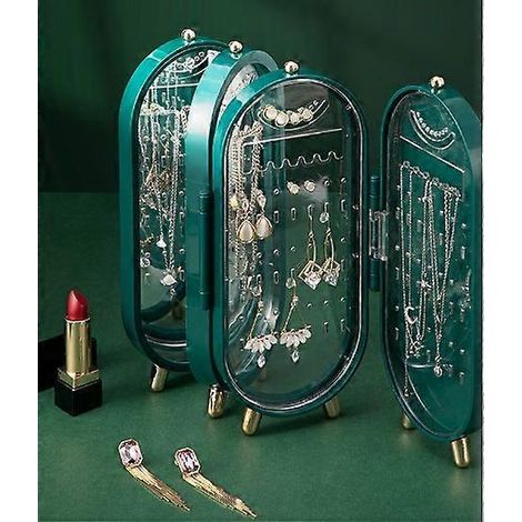 Boîte de présentation pliable et élégante pour bijoux (boucles d'oreilles, colliers) - Organisateur/porte-bijoux pour femmes (1/5)