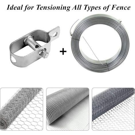 20er-Packung Stacheldrahtspanner, 120 mm Länge, Stahlverstärkung, verzinkte und beschichtete Verbinder, Geomet-Drahtspanner-Set (1/4)