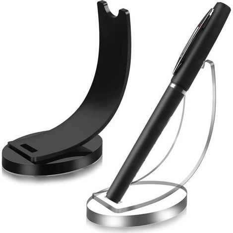 Porte-Stylo - Acrylique - Transparent - Design Minimaliste - Support Pratique - Organisateur de Bureau