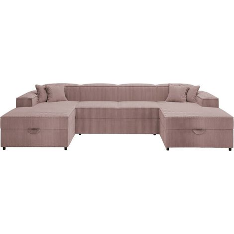 Sofá rinconero Clovis 115, Poso 27, Función de descanso, Almacenaje, 320x166x79cm, 0