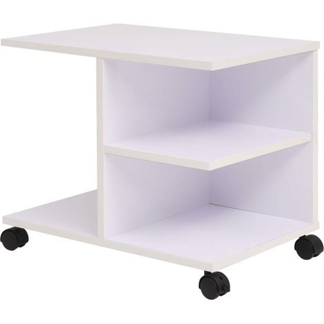 Estantería con ruedas blanca 50x35x42 cm (1/5)