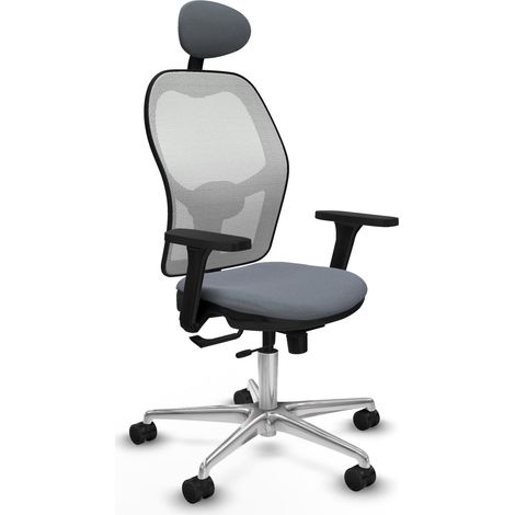 Silla de oficina piqueras y crespo Jorquera malla blanca aluminio (1/2)