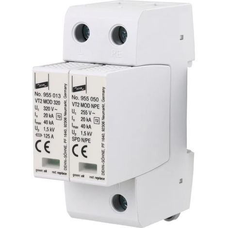 Scaricatore di sovratensione 20KA Tipo 2 monofase+C/AUX Dehn 955135