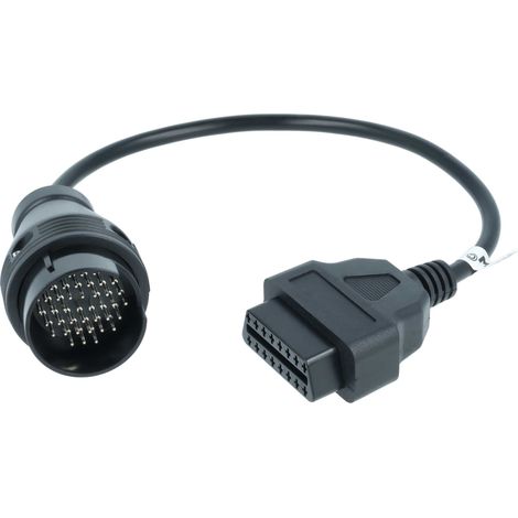 vhbw Adaptador OBD1-38 pines a OBD2 compatible con Mercedes Benz 14,5 cm