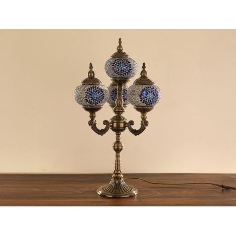 Lampada da tavolo - tre paralumi, multicolore
