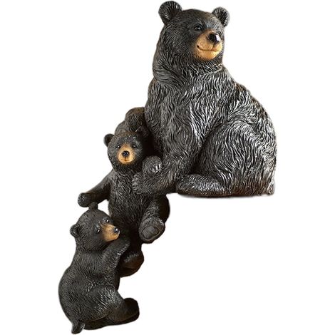 Figurine Ours - Résine - Décoration Noël Halloween Bureau Table de Chevet - 14 x 10 x 6 cm - 1 Pièce (1/5)