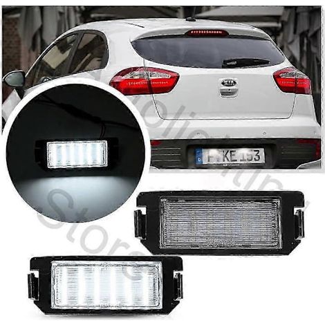 Ein wunderschönes Set aus 2 LED-Kennzeichenleuchten für Kia Rio III 2011-2017, Picanto TA 2011-2015, Soul AM 09-15, Soul II 2014-2015 und Hyundai i20. (1/5)