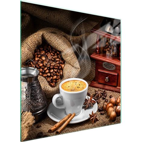Protezione in vetro per piano cottura 50x52 Caffè (1/5)