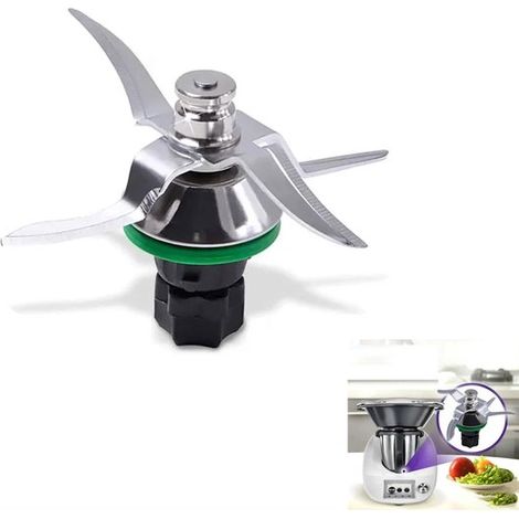 Lame di ricambio per robot da cucina Thermomix, accessorio in acciaio inox per Thermomix TM5/TM6, per mescolare e tritare ingredienti, macinare noci e altri ingredienti. (1/5)