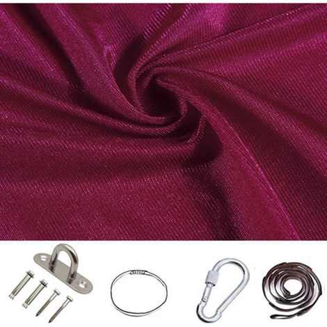 Balançoire de thérapie sensorielle pour enfants, intérieur-extérieur 360 ° Hamac pour enfants balançoire élastique thérapie étreinte chaise suspendue 280150CM (bourgogne)Accessoires inclus (1/5)