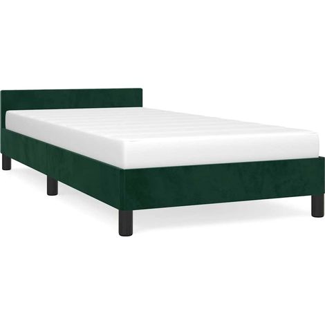 Maison Exclusive - Bettgestell ohne Matratze Dunkelgrün 100x200 c (1/5)