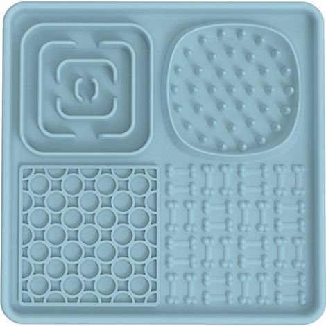 Alfombrilla para lamer para perros con ventosa，Cuidado de las patas y del pelaje，Silicona，20,520,51，Negro (1/5)