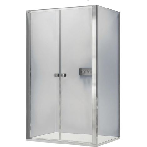 BERNSTEIN - Cabine de douche d'angle 90x90x195cm verre 6mm 2 portes battantes, Installation gauche ou droite - EX416-2 (1/5)