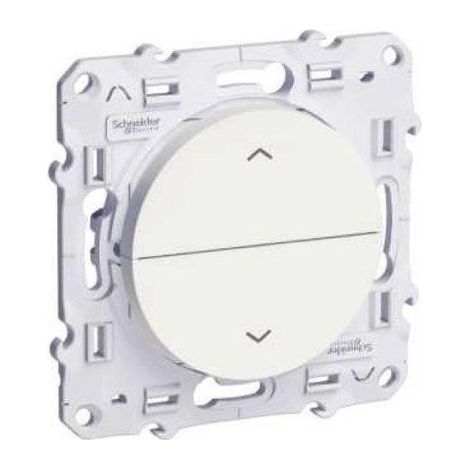 Schneider Electric – Bouton poussoir ODACE blanc 2 boutons montée descente – Montage encastré – Résistant aux agents chimiques – S526207