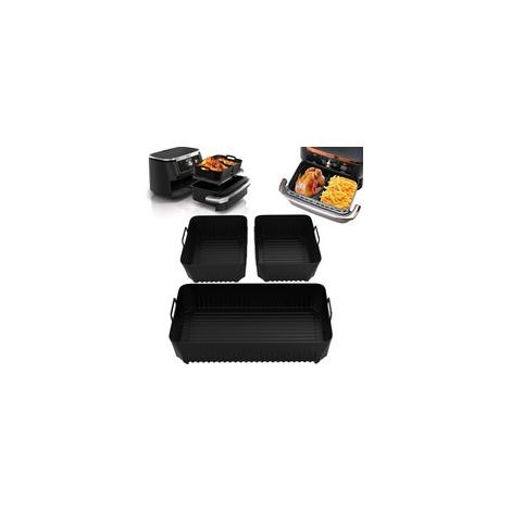 Moule Air Fryer, 3PCS Accessoire Air Fryer pour Ninja Air Fryer 10.4L AF500EU, Moule Silicone Air Fryer pour Ninja Foodi Flex 10,4 L, Air Fryer Accessoires pour Ninja Air Fryer (3PCS) (1/5)