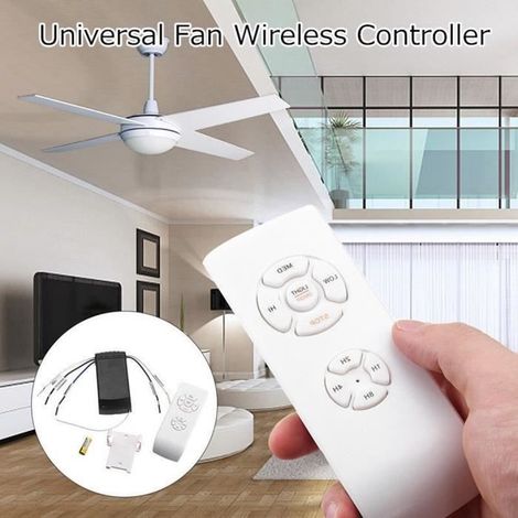 Universal Ventilateur De Plafond Lampe Vitesse Télécommande Kit Timing Sans Fil 110-240V Nouveau (1/4)