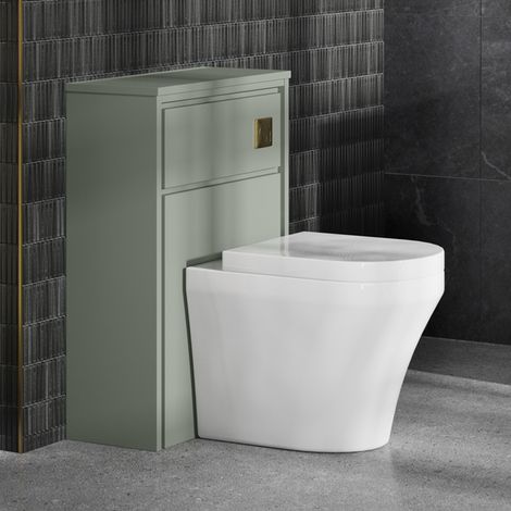 Hudson Reed Lille Back to Wall WC Unit 550mm Wide - Fern Green