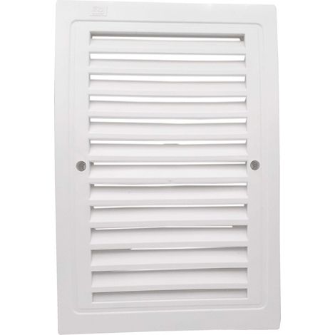 Lot de 1 Grille de ventilation plastique 140x210 mm Blanc (1/4)
