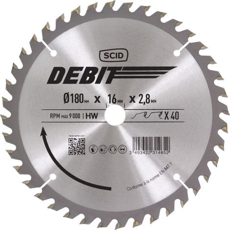 Lame Scie Circulaire 180mm Coupe Nette Et Polyvalente Pour Bois - Scid