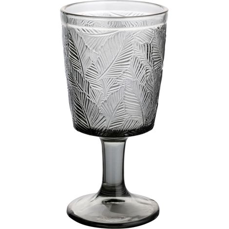 Copa de agua de cristal Florina Tropic de 335 ml, color gris.