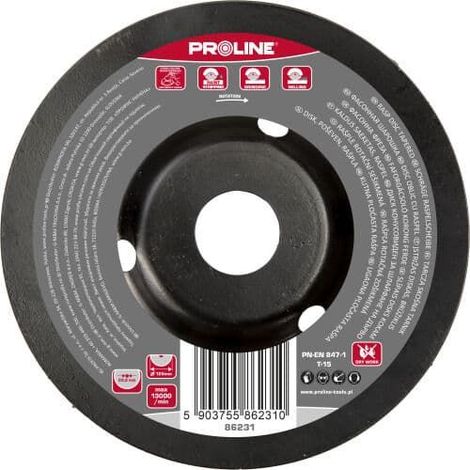 Disque râpe proline profix tapered a 125 mm usage à sec