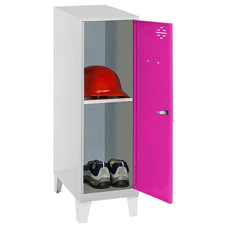 METALLISCHES SCHLIESSFACH SIMONLOCKER DISM.MINI + BAN. 915x300x500+PIES GRAU/ROSA (1/2)