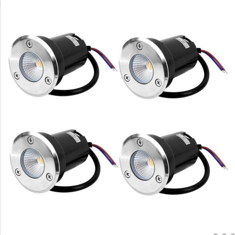 Spot encastrable extérieur sol 5W – Acier inoxydable rond blanc – IP67 – Charge jusqu'à 800 kg – 12V-24V DC – Ø 6,5 cm (1/5)