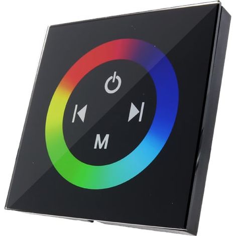 IluminaShop - Dimmer Regulador Empotrable Tactil RGB para Tiras LED 12/24V (1/3)