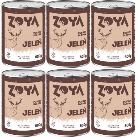 ZOYA Ciervo - lata de comida húmeda para perros 6x800g (1/2)