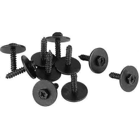 Clips et vis de fixation pour cache sous moteur, protection inférieure, noir et rouge, 20 pièces (1/3)
