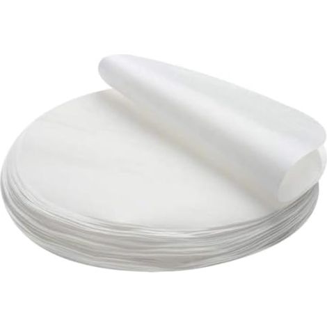 Papier sulfurisé Papier à patisserie Rond Papier parchemin de Cuisson antiadhésif pour Les casseroles, Grill, Vapeur,23CM 100PCS (1/4)