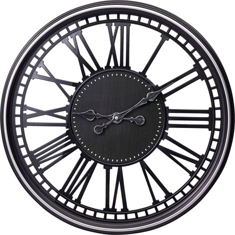 Wanduhr mit römischen Ziffern TIDLO, Silber-Finish, Ø 50 cm (1/3)