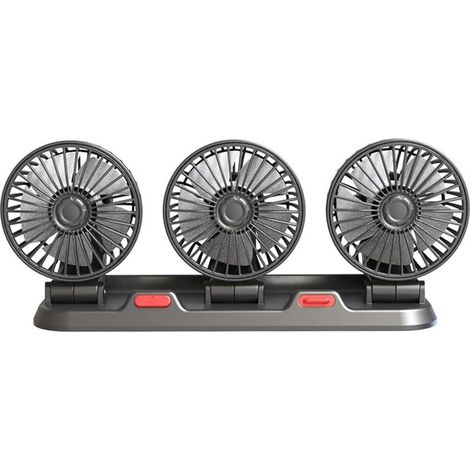 Ventilateur de voiture à 3 têtes - Portable Silencieux Rotation (1/5)