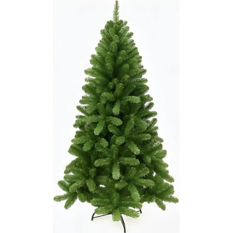 Albero di Natale Verde PVC Altezza 240 cm Base 135 cm Folto Leggero (1/4)