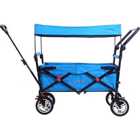FUXTEC Folding Wagon / Foldable Wagon / Trolley / Hand Cart CT-700 Turquoise/ Blue