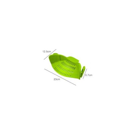 Colino per alimenti, scolapasta a maglia fine, filtro in silicone resistente al calore, utilizzabile senza contatto, per tutte le pentole e ciotole, spaghetti di verdure, carne macinata, verde - Crezu