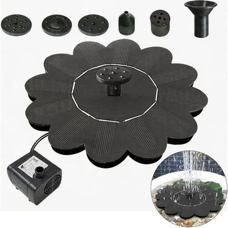 Fontaine solaire flottante de 4 watts, idéale pour les bassins de jardin et les abreuvoirs à oiseaux – une fontaine solaire qui peut également servir d'éclairage décoratif pour le jardin. (1/5)