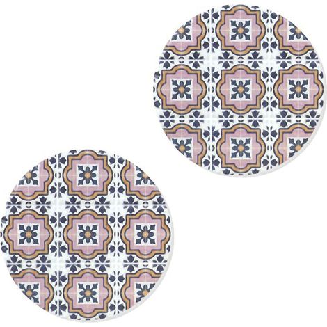 Set de 2 sous-verres Motif Carreaux de ciment