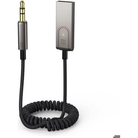 Récepteur Bluetooth 5.1 Voiture - Prise Jack 3,5mm USB Adaptateur Audio sans Fil Bluetooth avec Microphone intégré, Faible La (1/4)
