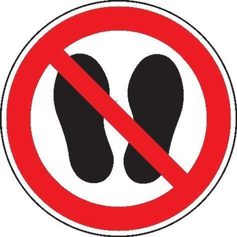 SafetyMarking Verbotsschild Folie D200 mm Betreten der Fläche verboten (1/3)